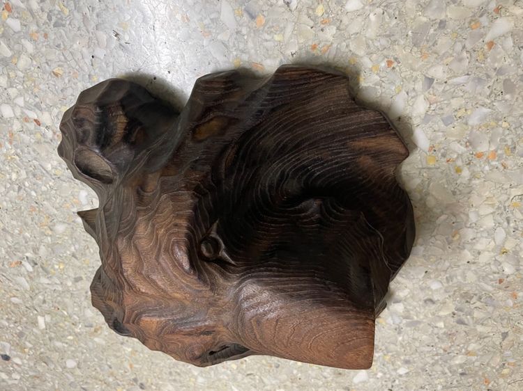 ไม้แกะสลักรูปหัวหมี งานเก่าจากจีน รูปที่ 6