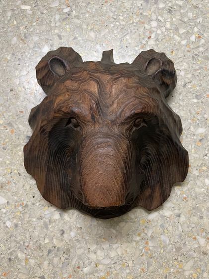 อื่นๆ ไม้แกะสลักรูปหัวหมี งานเก่าจากจีน