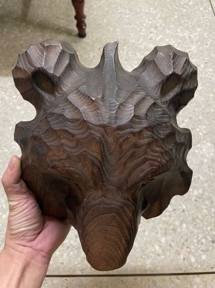 ไม้แกะสลักรูปหัวหมี งานเก่าจากจีน รูปที่ 4