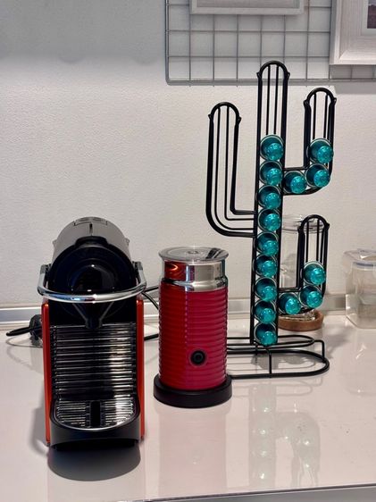 ผงชงดื่ม ขายชุดชงกาแฟแคปซูล Nespresso Pixie ยกชุด สภาพเหมือนใหม่
