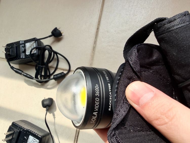 Sola Video 3600 Plus Dual Lights Backscatter Dome 110 Degree 3800 Lumens ชุดไฟถ่ายใต้น้ำ Scuba Snorkeling GoPro Bangkok Cash Only รูปที่ 10