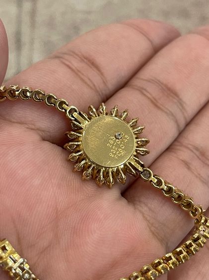 นาฬิกา WALTHAM Diamonds Quartz Full 18k Solid Gold ขอบพร้อมสายเพชรแท้ 83เม็ด   รูปที่ 14
