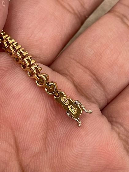 นาฬิกา WALTHAM Diamonds Quartz Full 18k Solid Gold ขอบพร้อมสายเพชรแท้ 83เม็ด   รูปที่ 8