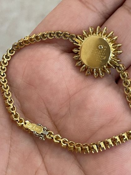 นาฬิกา WALTHAM Diamonds Quartz Full 18k Solid Gold ขอบพร้อมสายเพชรแท้ 83เม็ด   รูปที่ 15