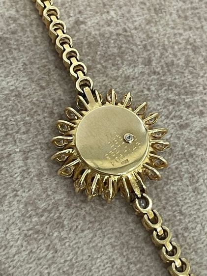นาฬิกา WALTHAM Diamonds Quartz Full 18k Solid Gold ขอบพร้อมสายเพชรแท้ 83เม็ด   รูปที่ 7