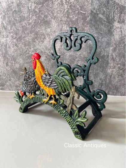 ที่แขวนสายยาง ไก่ เหล็กหล่อ แต่งบ้านสะสม รูปที่ 7