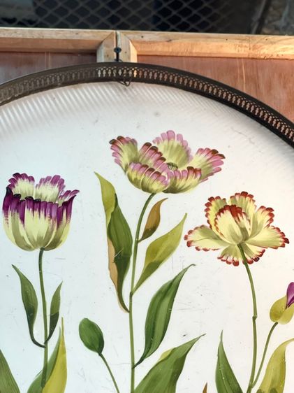 ถาด กระเบื้อง ใบใหญ่ เก่าสะสม รูปที่ 3