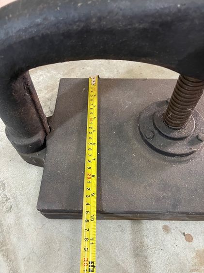 เครื่องอัดผ้า เหล็กหล่อโบราณ เก่าสะสม A2 รูปที่ 8