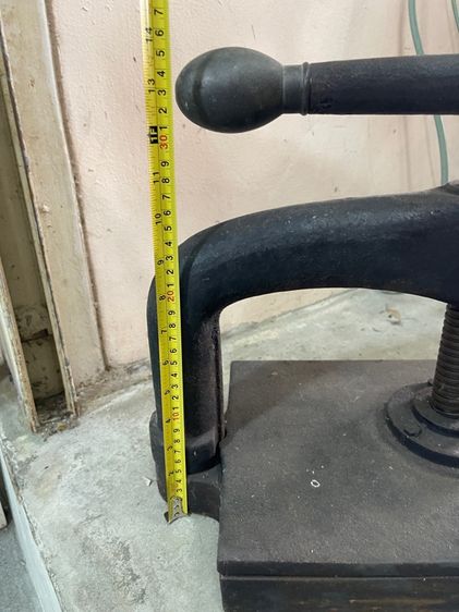 เครื่องอัดผ้า เหล็กหล่อโบราณ เก่าสะสม A2 รูปที่ 7