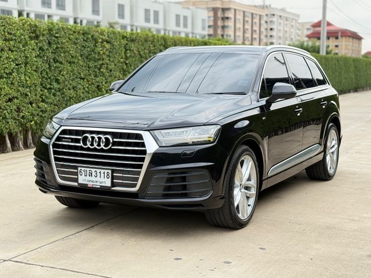 Audi Audi Q7  2017 3.0 TFSI Quattro S Line 4WD เบนซิน ไม่ติดแก๊ส เกียร์อัตโนมัติ ดำ รูปที่ 2