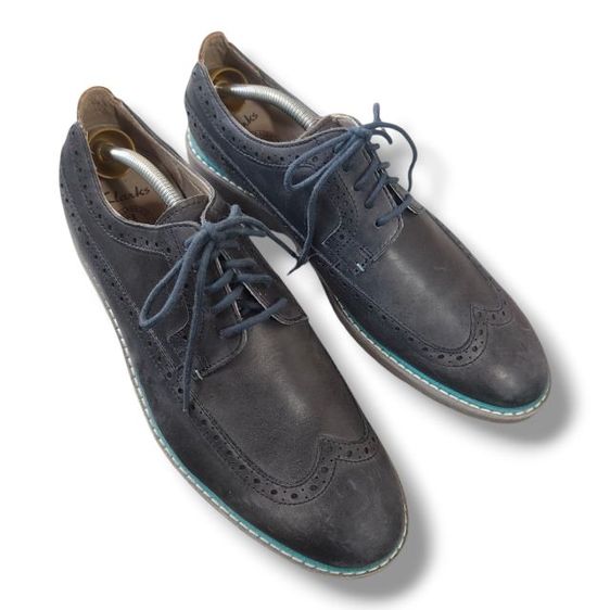 Clarks England รองเท้าหนังนูบัคแบบ  ทรงยาวsize uk8.5 us 9.5 eu42.5 26.5-27cm. รูปที่ 2