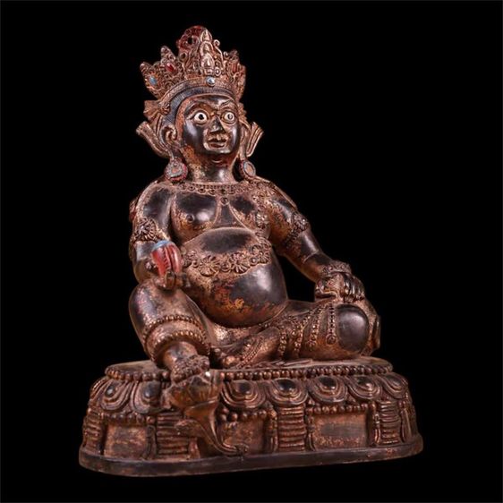 ✨พระชัมภละ (Jambhala) สำริดเก่าโบราณ รูปที่ 4