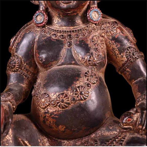 ✨พระชัมภละ (Jambhala) สำริดเก่าโบราณ รูปที่ 6