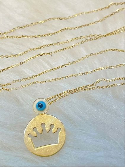 สร้อยคอทองแท้ 14k พร้อมจี้ตา evileye สวยๆ 