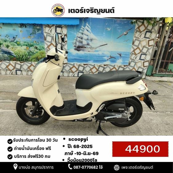 Honda 2025 🛵ยังไงก็ขาย SCOOPY-i ปี 68 เครื่องดี สีสวย สตาร์ทมือ วิ่งน้อย2000โล(รถ6เดือน) เล่มชุดโอนครบ+เปลี่ยนถ่ายน้ำมันเครื่องฟรี ส่งฟรี30 ก.ม
