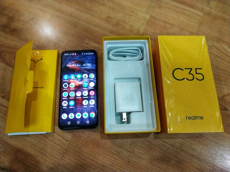 ขาย Realme C35 สีดำ สภาพใหม่ 95 เปอร์เซนต์ พร้อมเคสกันรอย รูปที่ 3