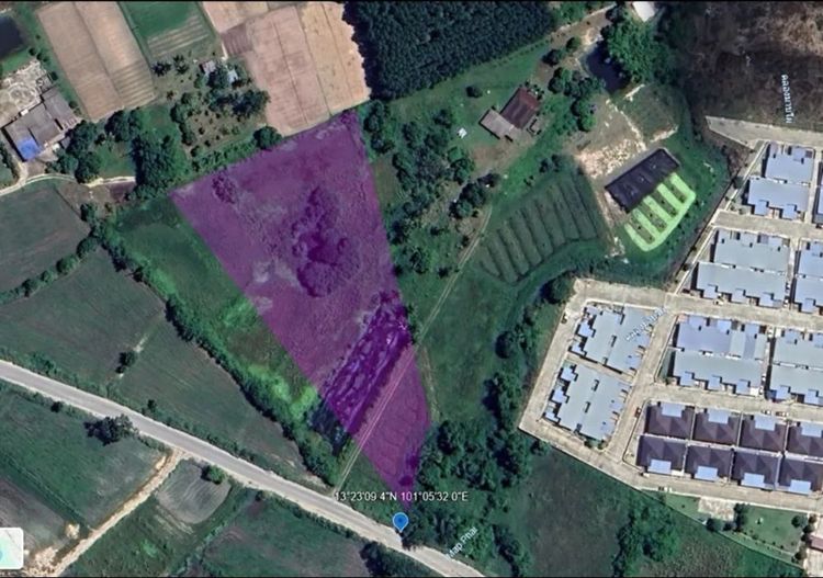 ขายที่ดินเปล่า 4 ไร่ 2 งาน 71 ตารางวา ทำเลดี เดินทางสะดวก ติดถนนสาธารณะ ต.หนองตำลึง อ.พานทอง จ.ชลบุรี