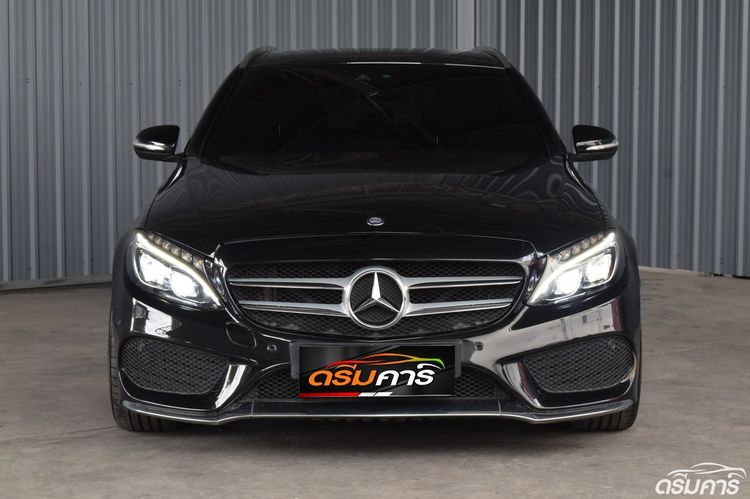Mercedes-Benz C-Class 2015 C300 Sedan ดีเซล ไม่ติดแก๊ส เกียร์อัตโนมัติ ดำ รูปที่ 2