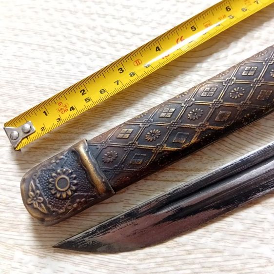 ดาบซามูไร ทรงKatana  ปลอกดาบเป็นทองเหลืองลวดลายสวยงาม  รูปที่ 6