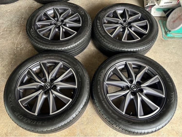 แม็กแท้ Mazda CX-5 ขอบ19 สภาพสวย สีเดิมไม่มีซ่อม  พร้อมยาง Dunlop SP Sprot Maxx 060 ผลิต Japan 225-55-19 ปี24 รูปที่ 2