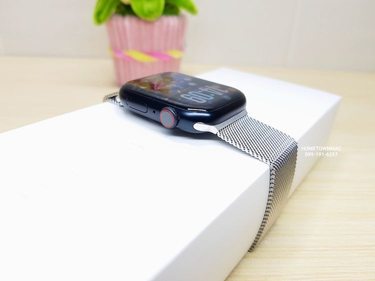 Apple Watch S8 45mm. Midnight Aluminum สาย Stainless Steel Milanese Loop (GPS+Cellular) สุดคุ้ม น่าใช้งาน รูปที่ 4