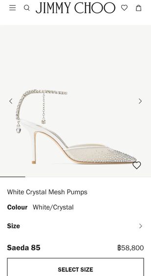 รองเท้าส้นสูง ขาว หนังแท้ UK 4.5 | EU 37 1/3 | US 6 อื่นๆ Jimmy Choo รองเท้า ส้นสูง ของแท้ Saeda 37