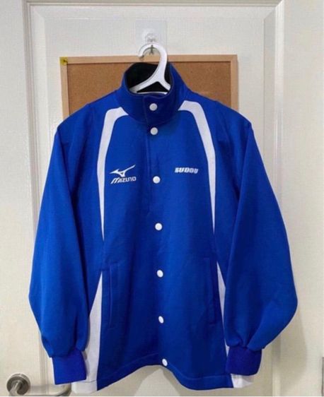 แขนยาว เสื้อแจ็คเก็ต | เสื้อคลุม อื่นๆ เสื้อวอร์มสีฟ้าเข้ม แบรนด์ Mizuno