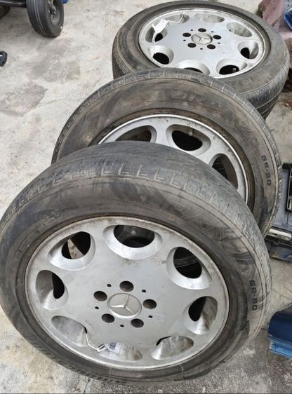 ล้อ Benz ลาย 8 ช่อง 4วง ขอบ 16 กว้าง 7นิ้วครึ่ง ออฟเซ็ท 41 ตรงรุ่นจากเบนซ์ ตากลม W210 อิลิแกนซ์  สเป็คนี้หายาก ใส่เบนซ์ w201,124,202 ได้ รูปที่ 4