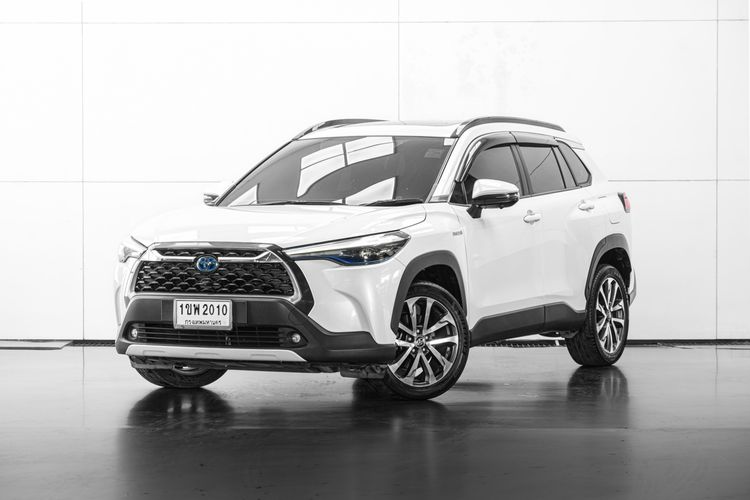 Toyota Corolla Cross 2020 1.8 Hybrid Premium Safety Utility-car ดีเซล ไม่ติดแก๊ส เกียร์อัตโนมัติ ขาว รูปที่ 2