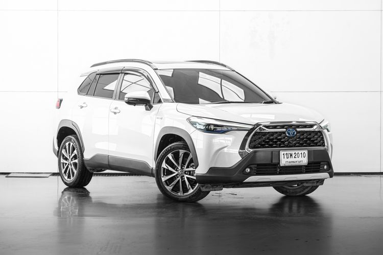 Toyota Corolla Cross 2020 1.8 Hybrid Premium Safety Utility-car ดีเซล ไม่ติดแก๊ส เกียร์อัตโนมัติ ขาว