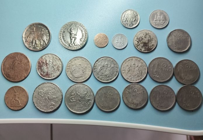 เหรียญไทยโบราณร 5 ร 9 เหรียญ1.บ5.บ 5 ส.ต..รศ25 สต 50 สต  เก่าเก็บทั้งหมด69เหรียญ รูปที่ 5