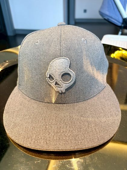 หมวกและหมวกแก๊ป หมวก Skullcandy L-XL Rocker Style Skull Patch Embroidery Hat  Grey