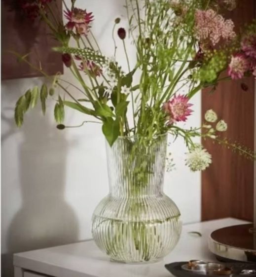 ขาย เหมา 6 ใบ 350 บาท มือหนึ่ง แจกันแก้ว PADRAG, IKEA สูง17ซม.  รูปที่ 3