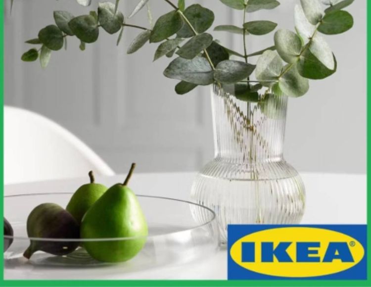 ขาย เหมา 6 ใบ 350 บาท มือหนึ่ง แจกันแก้ว PADRAG, IKEA สูง17ซม.  รูปที่ 2