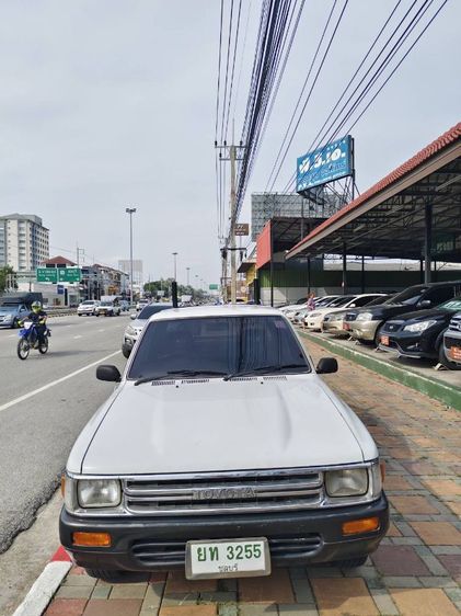 Toyota Hilux Mighty-X 1991 2.4 Pickup ดีเซล ไม่ติดแก๊ส เกียร์ธรรมดา ขาว รูปที่ 3
