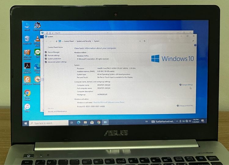 Notebook มือสอง Asus  Asus K451Lตำหนิแบตเสื่อม ลำโพงเสียงแตก รูปที่ 8