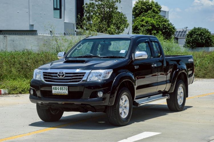 Toyota Hilux Vigo Champ 2012 Double Cab 2.5 E Prerunner Pickup ดีเซล ไม่ติดแก๊ส เกียร์ธรรมดา ดำ รูปที่ 3