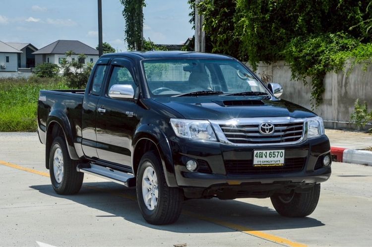 Toyota Hilux Vigo Champ 2012 Double Cab 2.5 E Prerunner Pickup ดีเซล ไม่ติดแก๊ส เกียร์ธรรมดา ดำ รูปที่ 2