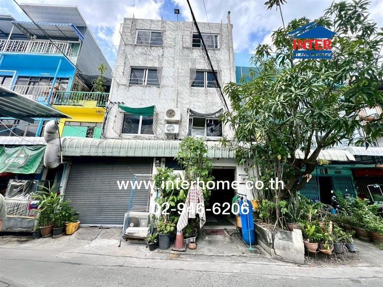 อาคารพาณิชย์ 4 ชั้น 20.1 ตร.ว. อาคารพาณิชย์ ในตลาดศรีดินแดง ซอยประสานสารบรรณ ถนนดินแดง ถนนจตุรทิศ เขตดินแดง กรุงเทพมหานคร