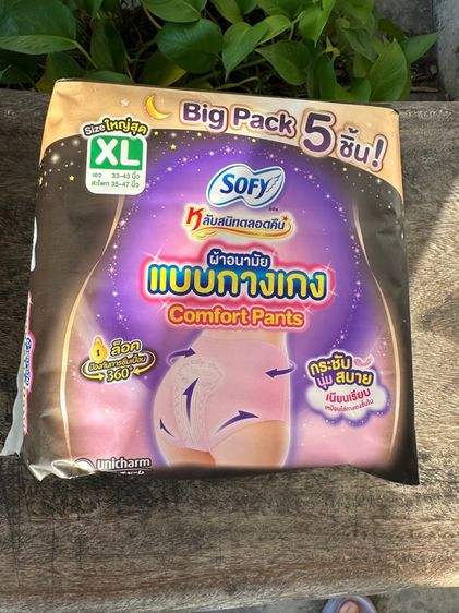 ขายผ้าอนามัยโซฟีแบบกางเกง ยกลัง12แพ็ค แพ็คละ5ชิ้นราคาพิเศษ