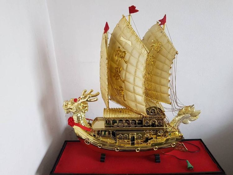 เรือสำเภา กว้าง25ซม.xยาว60ซม.xสูง65ซม. รูปที่ 2