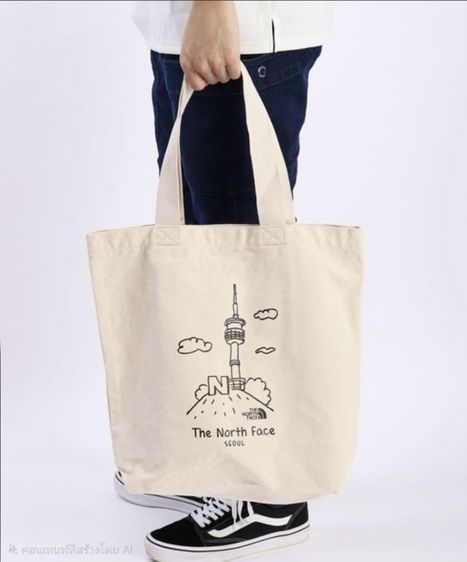 กระเป๋าถือสะพายข้าง North Face Limited edition Seoul Tote bag รูปที่ 16