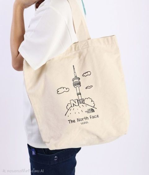 กระเป๋าถือสะพายข้าง North Face Limited edition Seoul Tote bag รูปที่ 17