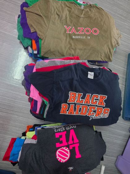 เสื้อยืด มือ2 เกรด A สภาพสวยๆ ขายเหมา 100ตัว 1,500บ.  (คละสี คละไซส์) มีส่งเก็บปลายทาง รูปที่ 11