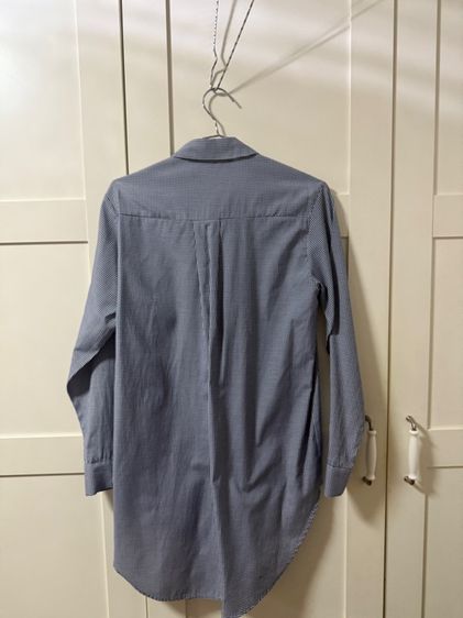 เสื้อเชิ้ต ZARA BASIC ลายตารางน้ำเงิน-ขาว (sizeS) รูปที่ 5