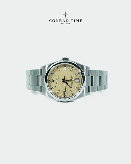 New RL. Oyster Perpetual 126000 Beige Dial Oyster Steel 2025 36mm. Fullset  รูปที่ 4