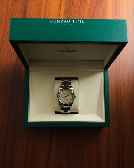 New RL. Oyster Perpetual 126000 Beige Dial Oyster Steel 2025 36mm. Fullset  รูปที่ 3