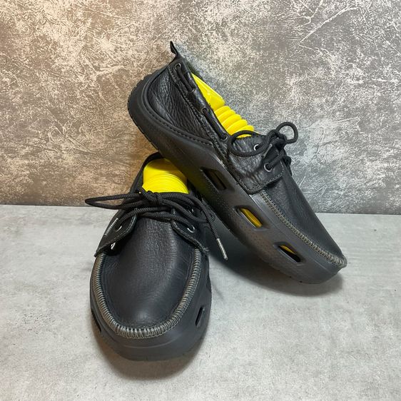 รองเท้าแบบสวมและโลฟเฟอร์ หนังแท้ ขนาดอื่น ๆ ดำ Crocs Men’s Size M8 Tie Loafers Leather 26CM