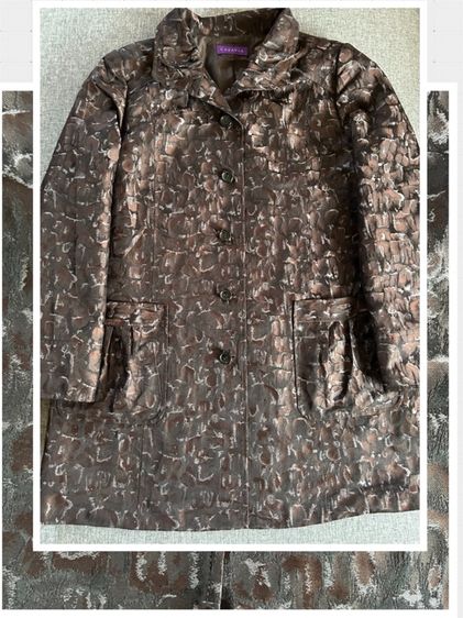 แขนยาว น้ำตาล L เสื้อแจ็คเก็ต | เสื้อคลุม อื่นๆ ☘️เสื้อคลุมกันหนาวแบบยาว แบรนด์ Caravan 