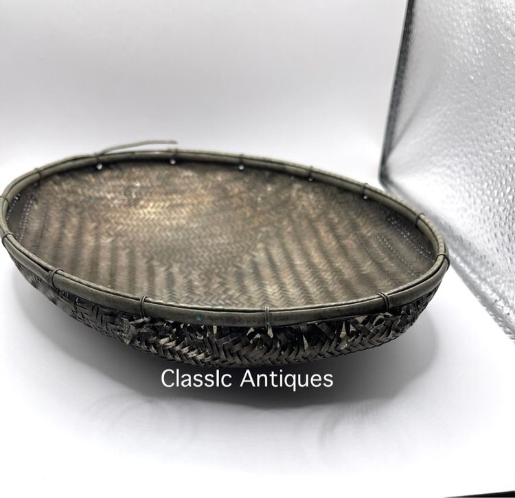 ตะกร้าสาน กระไหล่เงินเก่าสะสม รูปที่ 4